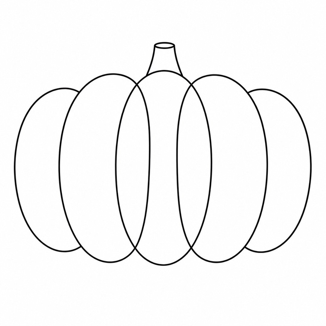 Step 5 showing a short stem added to the top of the pumpkin.