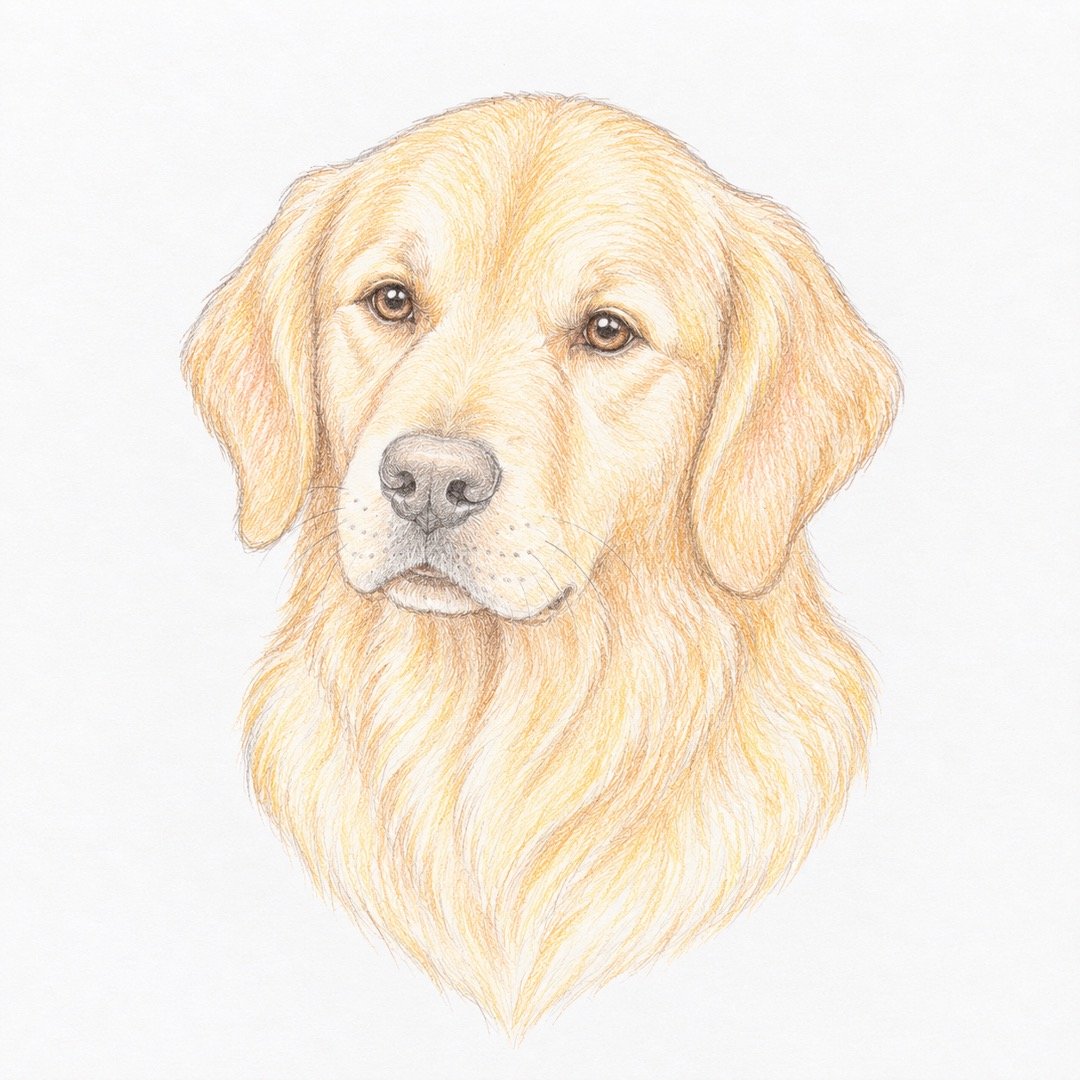 Easy Realistic Colourful Dog Drawing