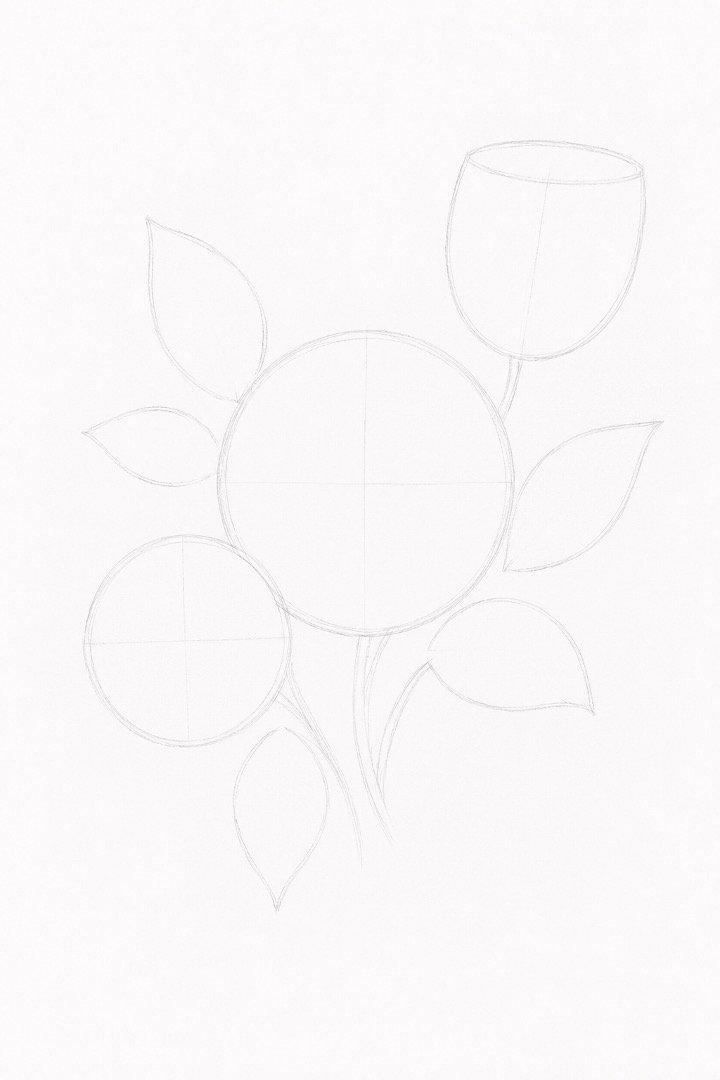 Easy Realistic Colourful Flowers Drawing Tutorial
