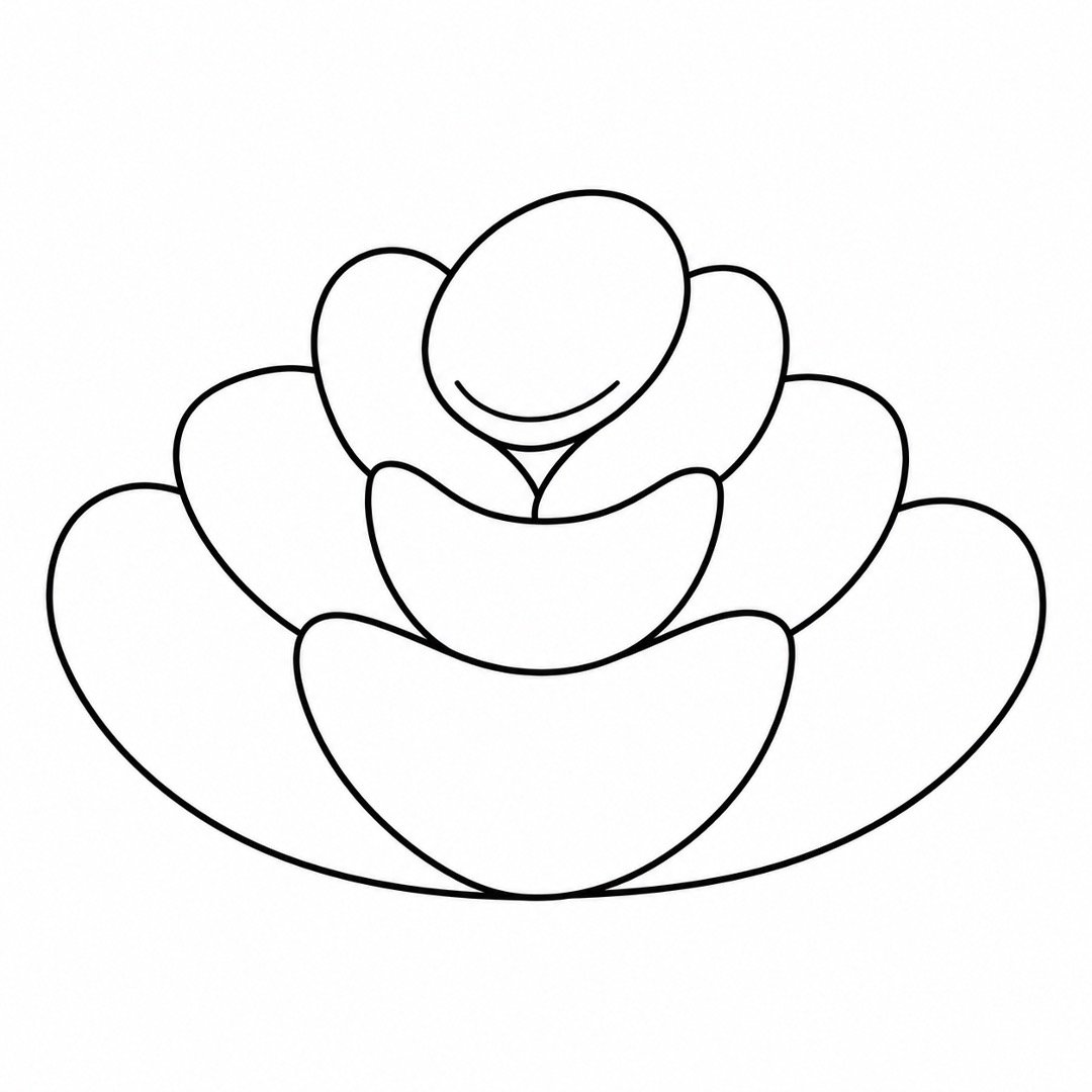 Layered rose bloom with two large outer petals and a curved base.