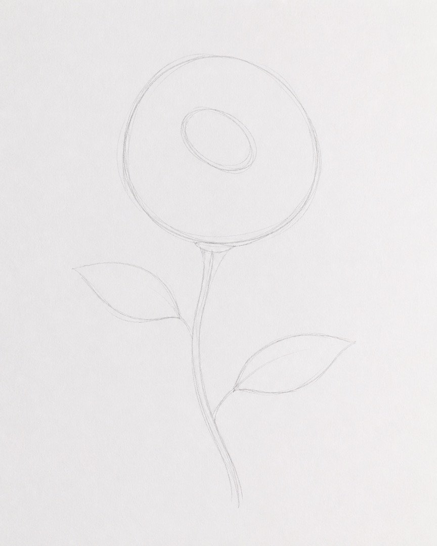 Easy Rose Drawing with Colour for Beginners 1