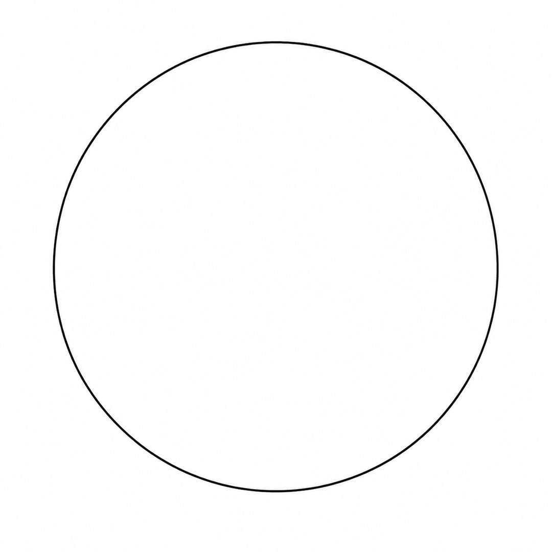 Large circle drawn in the center as the outline of a volleyball.