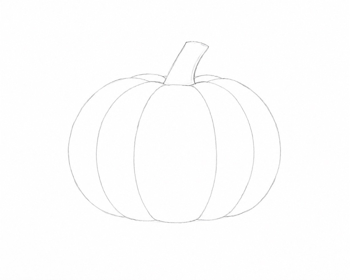 How to Draw a Realistic Colourful Pumpkin Easily 1