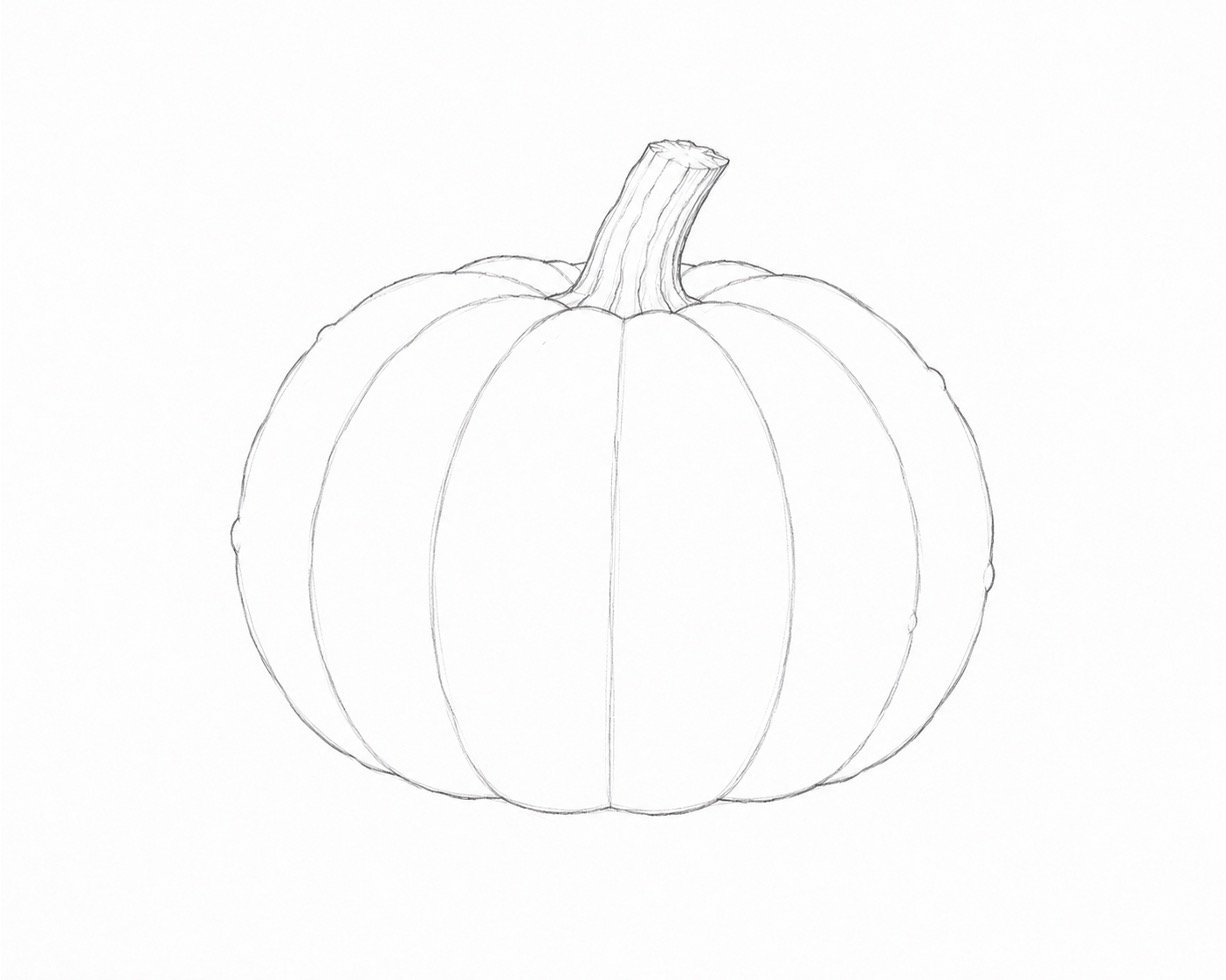 How to Draw a Realistic Colourful Pumpkin Easily 1