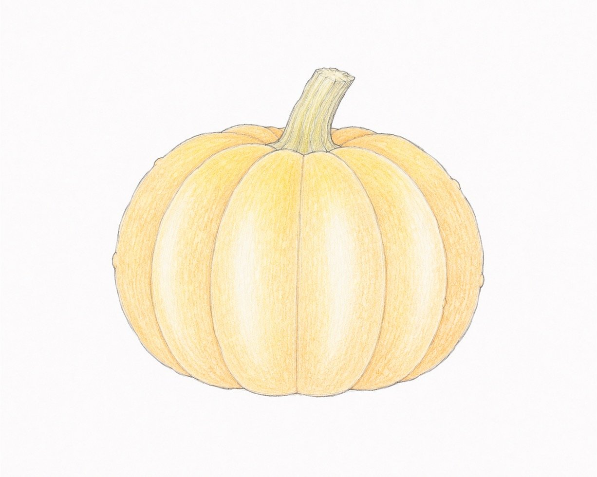 How to Draw a Realistic Colourful Pumpkin Easily 1