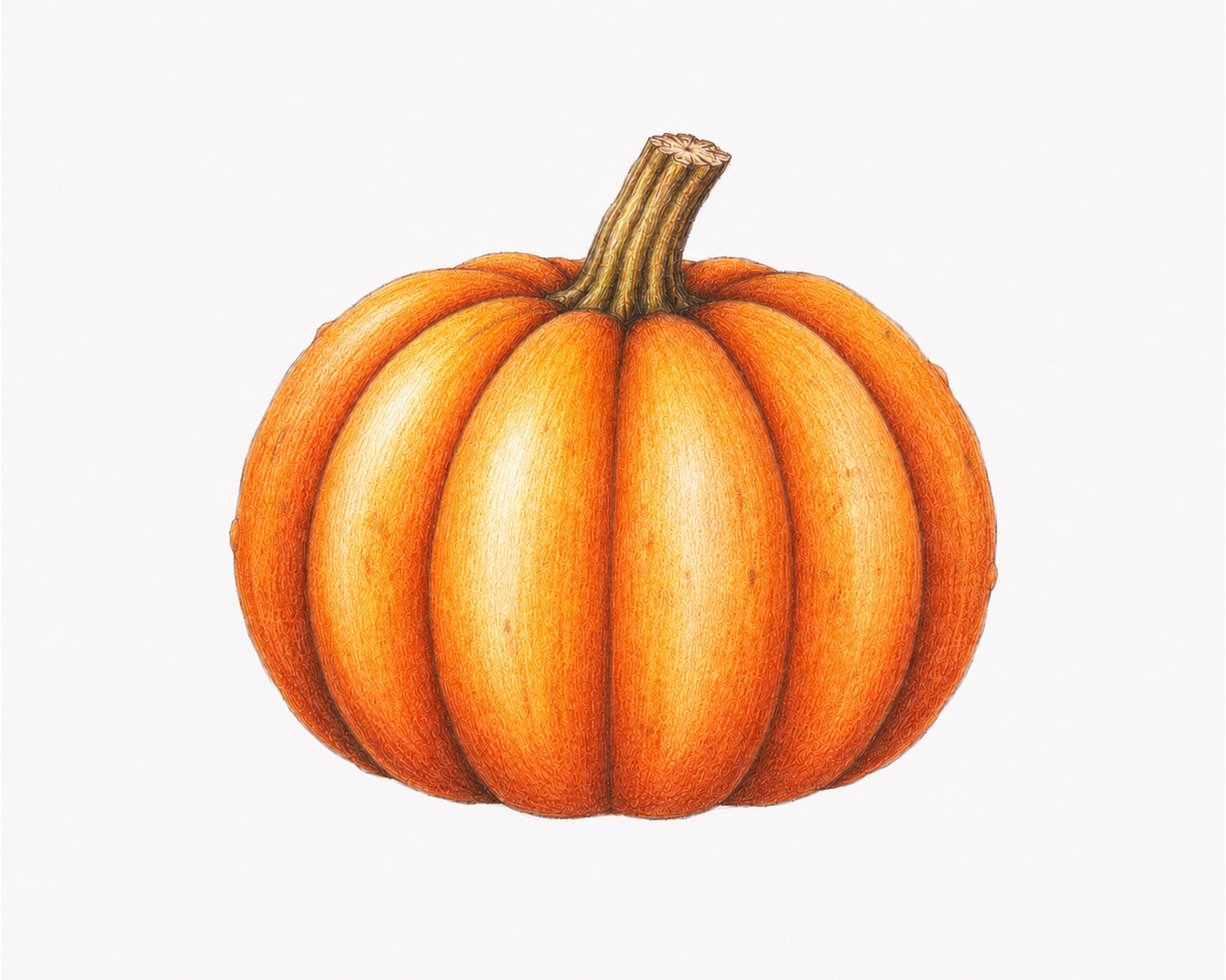 How to Draw a Realistic Colourful Pumpkin Easily 1