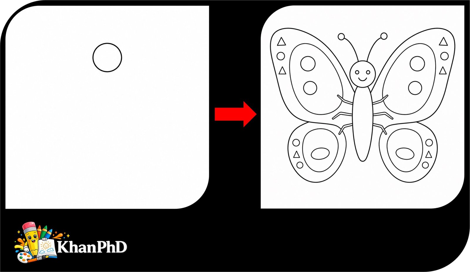 Easy Butterfly Drawing