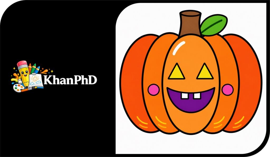 Pumpkin Drawing with Colour for Beginners