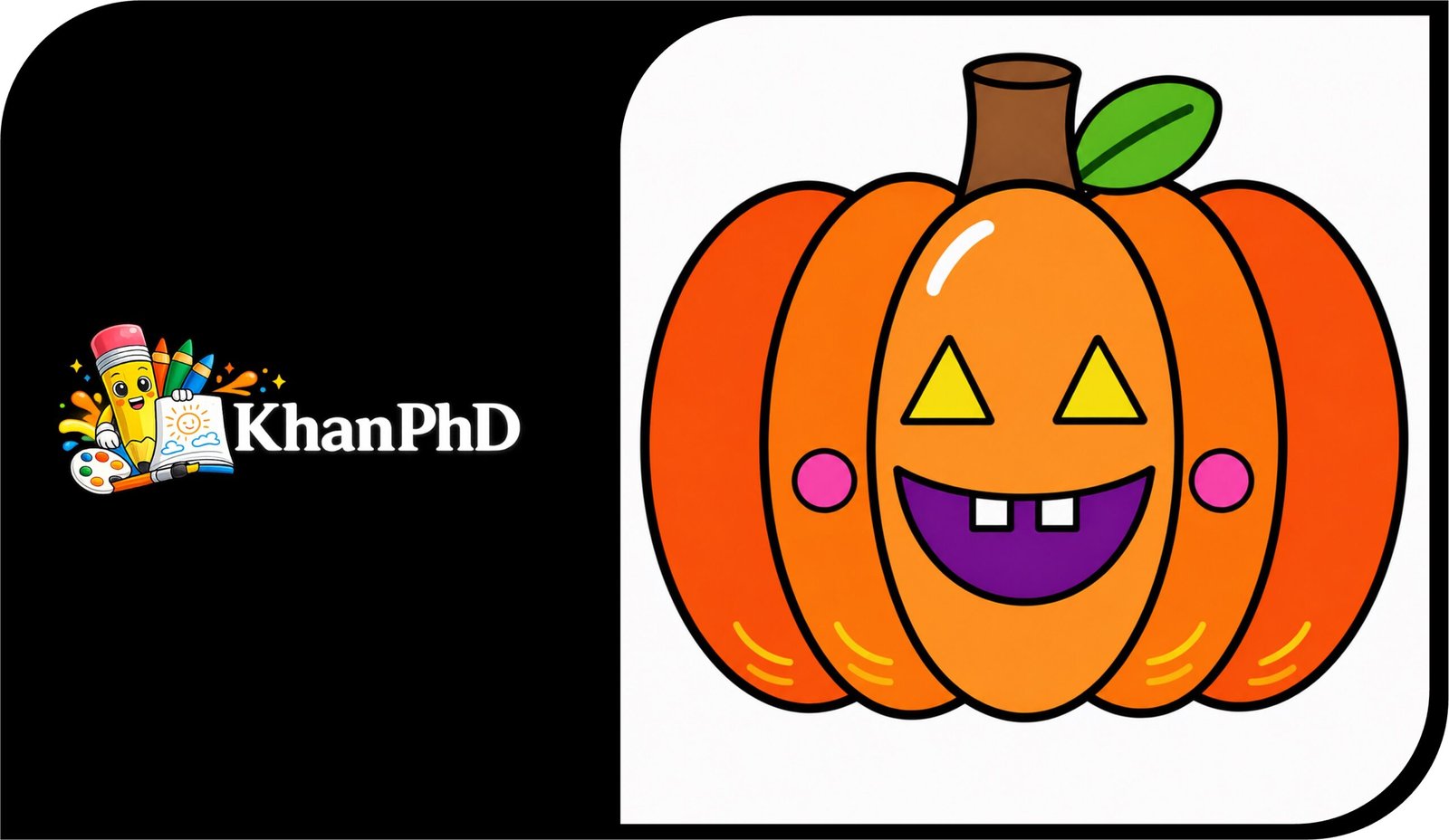 Pumpkin Drawing with Colour for Beginners