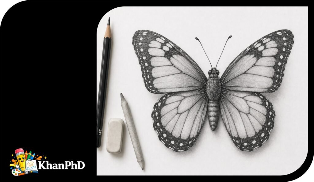 Realistic Butterfly Drawing for Beginners