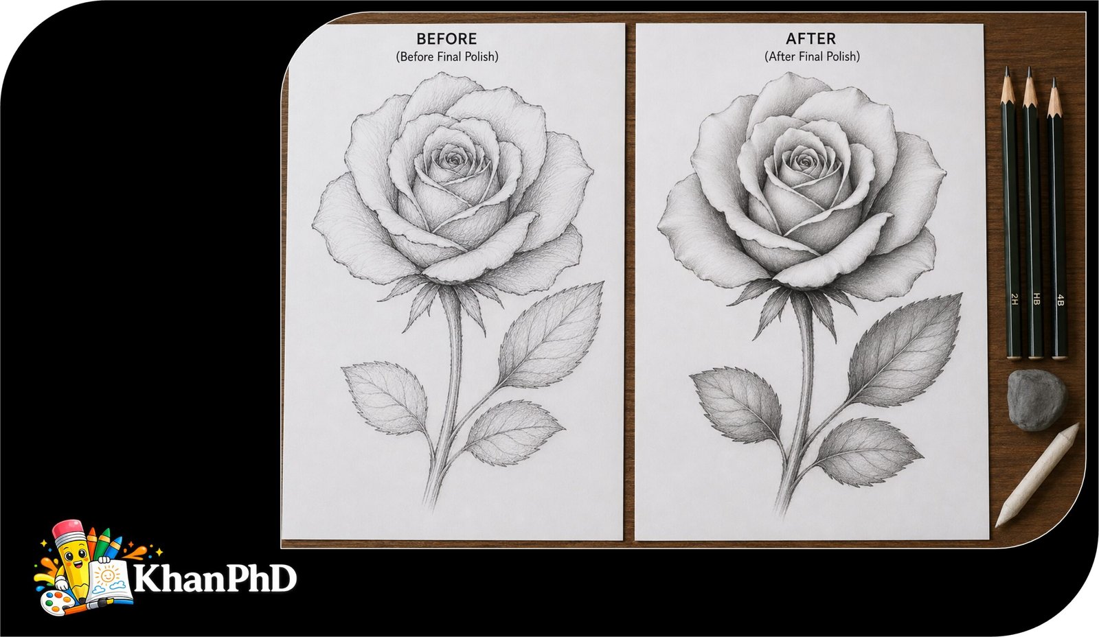 Realistic Rose Drawing With Zero Experience