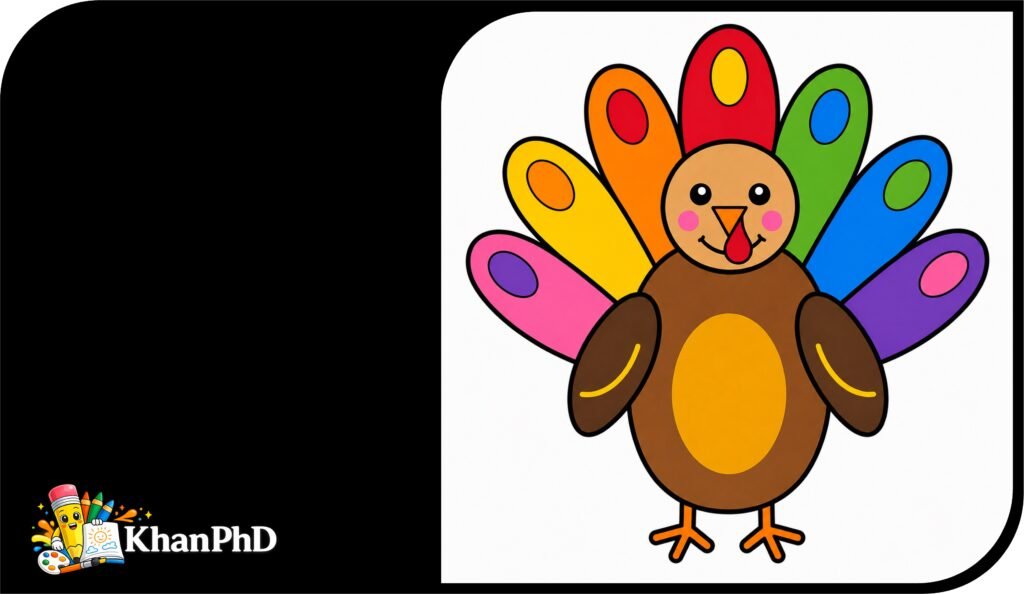 Turkey Drawing with Colour for Beginners
