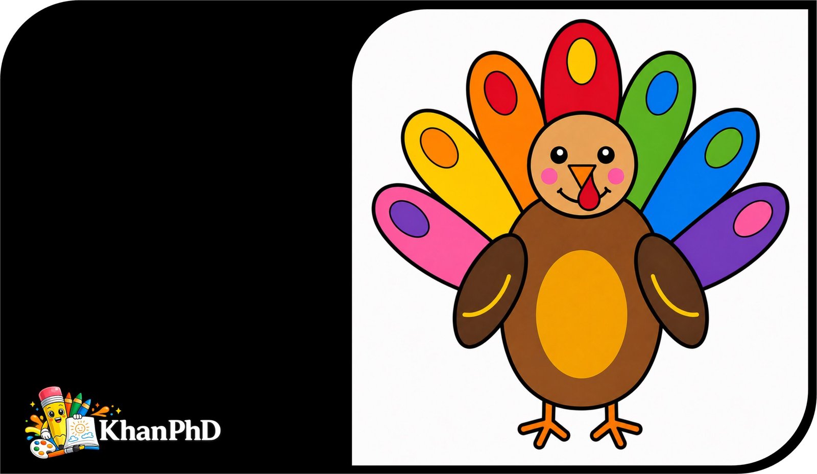 Turkey Drawing with Colour for Beginners