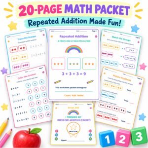 Multiplication addition worksheets for grade 1