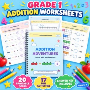 addition worksheets for grade 1