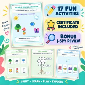 science worksheets for grade 1