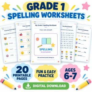 spelling worksheets grade 1